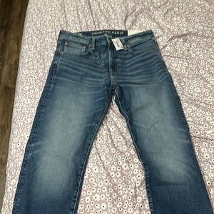 Men’s 34x34 Flex relaxed straight medium wash American Eagle Jeans for sale